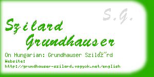 szilard grundhauser business card